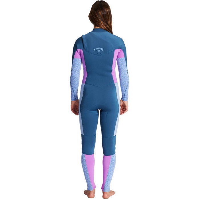 2024 Billabong Mujer Synergy 4/3mm Chest Zip Neopreno ABJW100130 - Deep Sea